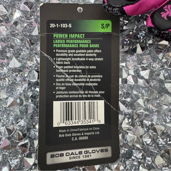 Bob dale gloves pink goat skin leather moveable work gloves mitts working padded - Picture 6 of 8